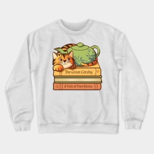 Cat Teapot Books Crewneck Sweatshirt